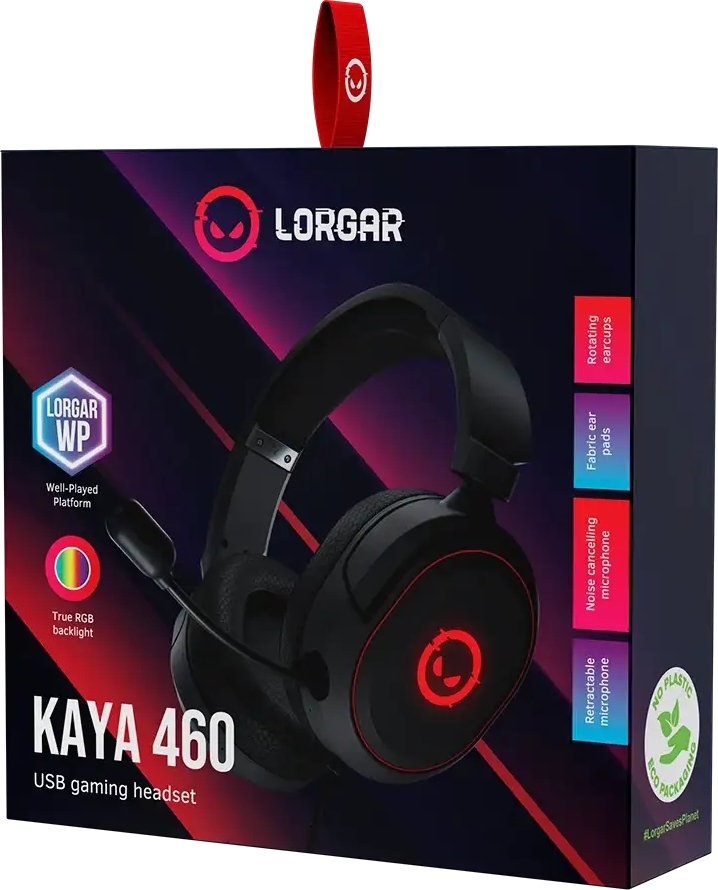 Ігрова гарнітура Lorgar Kaya 460 USB Gaming Headset Black (LRG-GHS460) фото