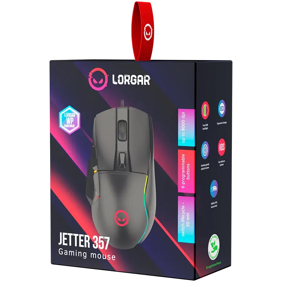 Игровая мышь Lorgar Jetter 357 Wired USB Black (LRG-GMS357) фото7