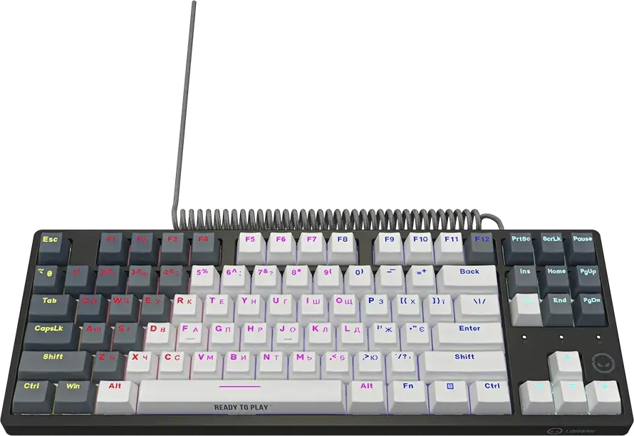 Игровая клавиатура Lorgar Azar 514TKL EN/UA Mechanical RGB White (LRG-GK514TKL-WH-UA) фото
