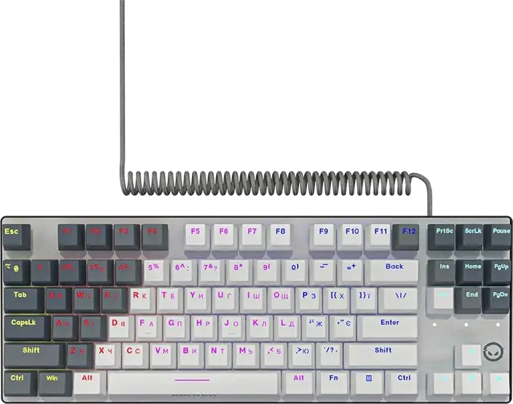 Игровая клавиатура Lorgar Azar 514TKL EN/UA Mechanical RGB White (LRG-GK514TKL-WH-UA) фото