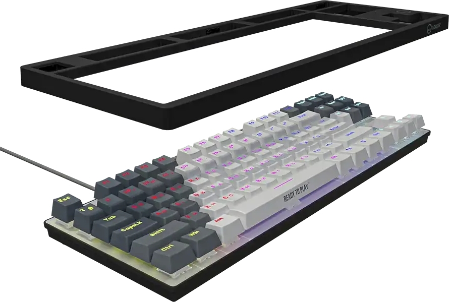 Игровая клавиатура Lorgar Azar 514TKL EN/UA Mechanical RGB White (LRG-GK514TKL-WH-UA) фото