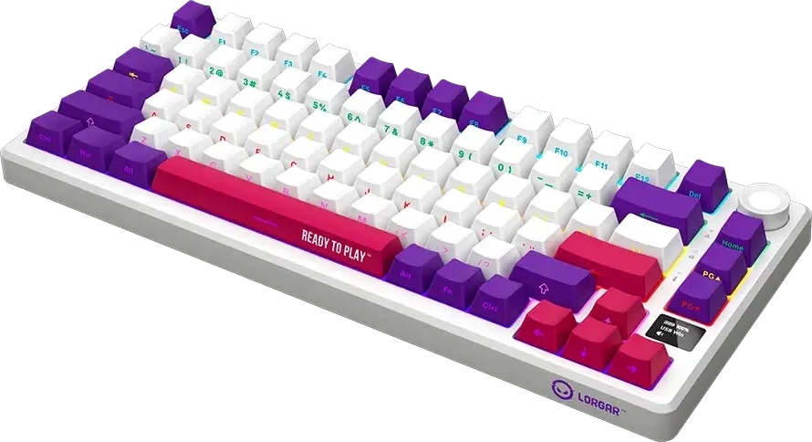 Игровая клавиатура Lorgar KBP7075W Wireless Gaming Mechanical Pro White (LRG-KBP7075W-WH-US) фото3