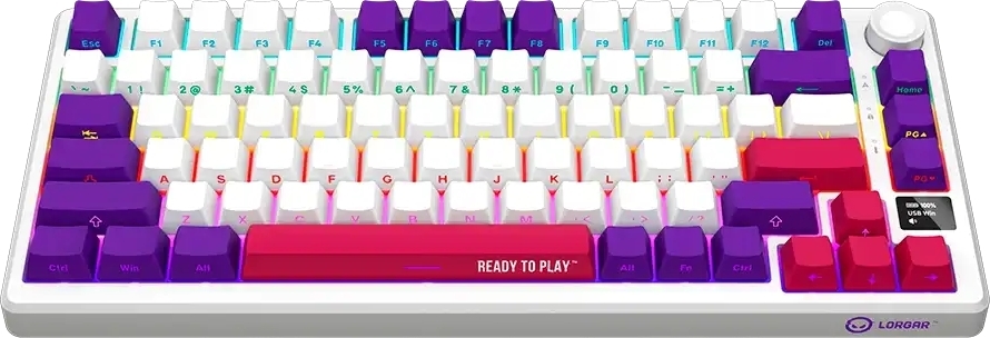 Игровая клавиатура Lorgar KBP7075W Wireless Gaming Mechanical Pro White (LRG-KBP7075W-WH-US) фото6