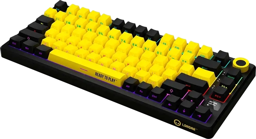 Игровая клавиатура Lorgar KBP7075W Wireless Gaming Mechanical Pro Black-Yellow (LRG-KBP7075W-YL-US) фото3