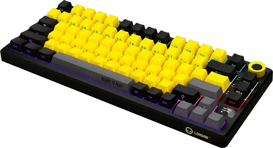Игровая клавиатура Lorgar KBP7075W Wireless Gaming Mechanical Pro Black-Yellow (LRG-KBP7075W-YL-US) фото4