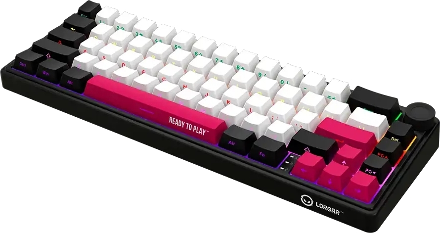 Игровая клавиатура Lorgar KBP70MW Wireless Mechanical Pro Black-Red (LRG-KBP70MW-BK-US) фото