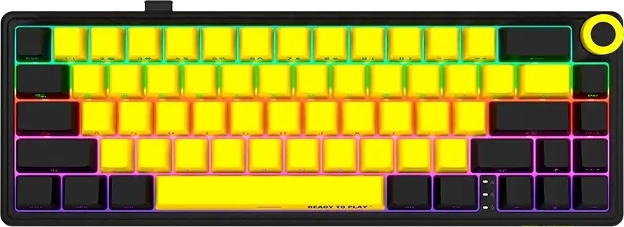 Игровая клавиатура Lorgar KBP70MW Wireless Mechanical Pro Black-Yellow (LRG-KBP70MW-YL-US) фото