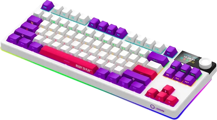 Ігрова клавіатура Lorgar KBP70TKLW Wireless TKL Mechanical Pro White (LRG-KBP70TKLW-WH-US) фото3