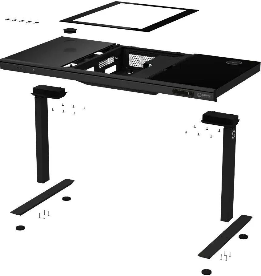 Стол игровой Lorgar ELITE 90G Glass Black (LRG-DE90G) фото4
