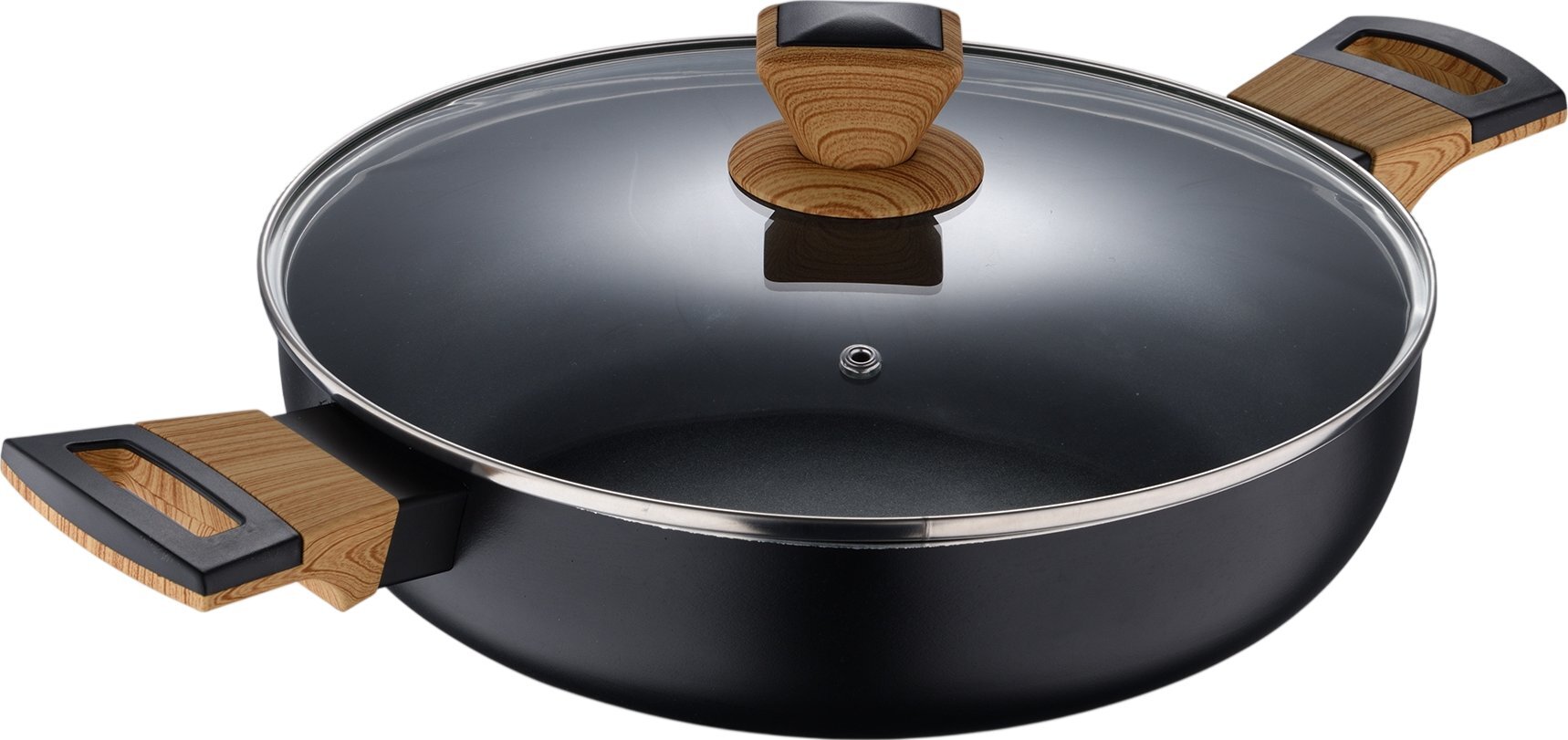 Сотейник з кришкою Bergner Earth black, 28 см (BG-32038-BK) фото2