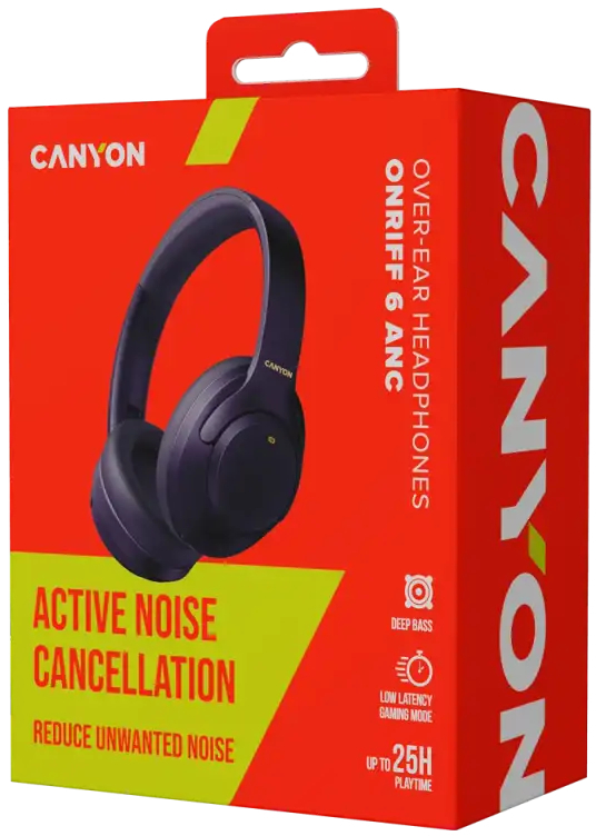 Навушники Canyon OnRiff 6 ANC Blue (CNS-CBTHS6BL) фото