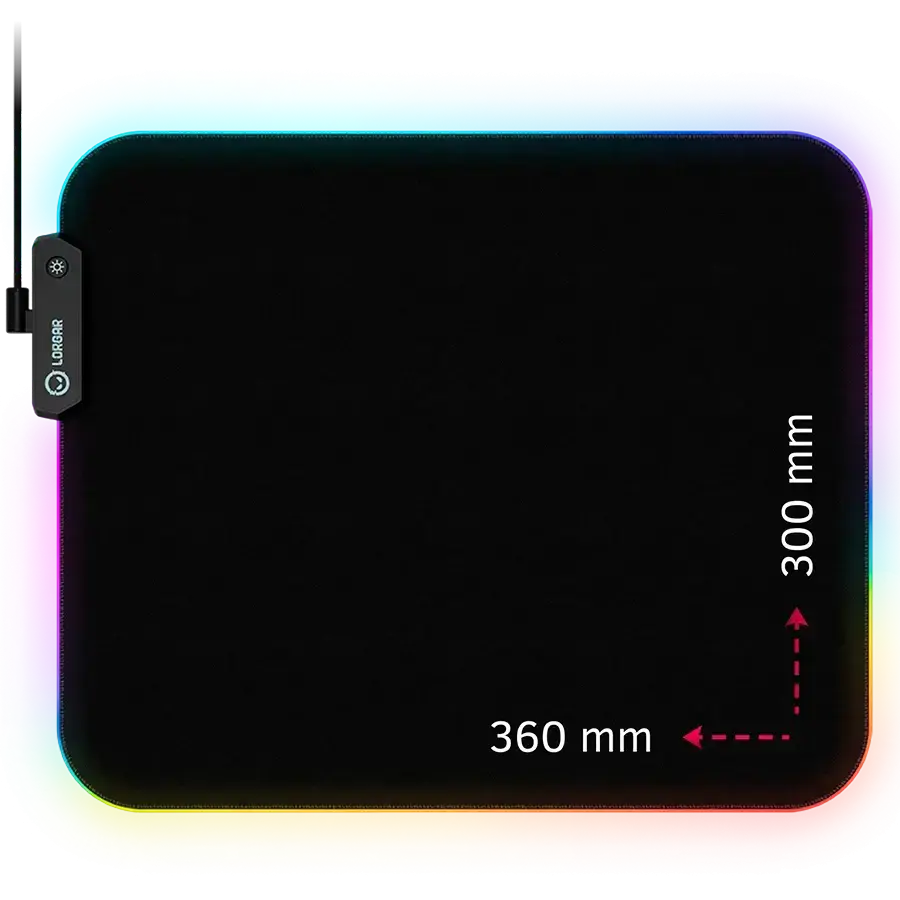 Игровая поверхность Lorgar Steller 913 RGB USB Gaming Black (LRG-GMP913) фото2