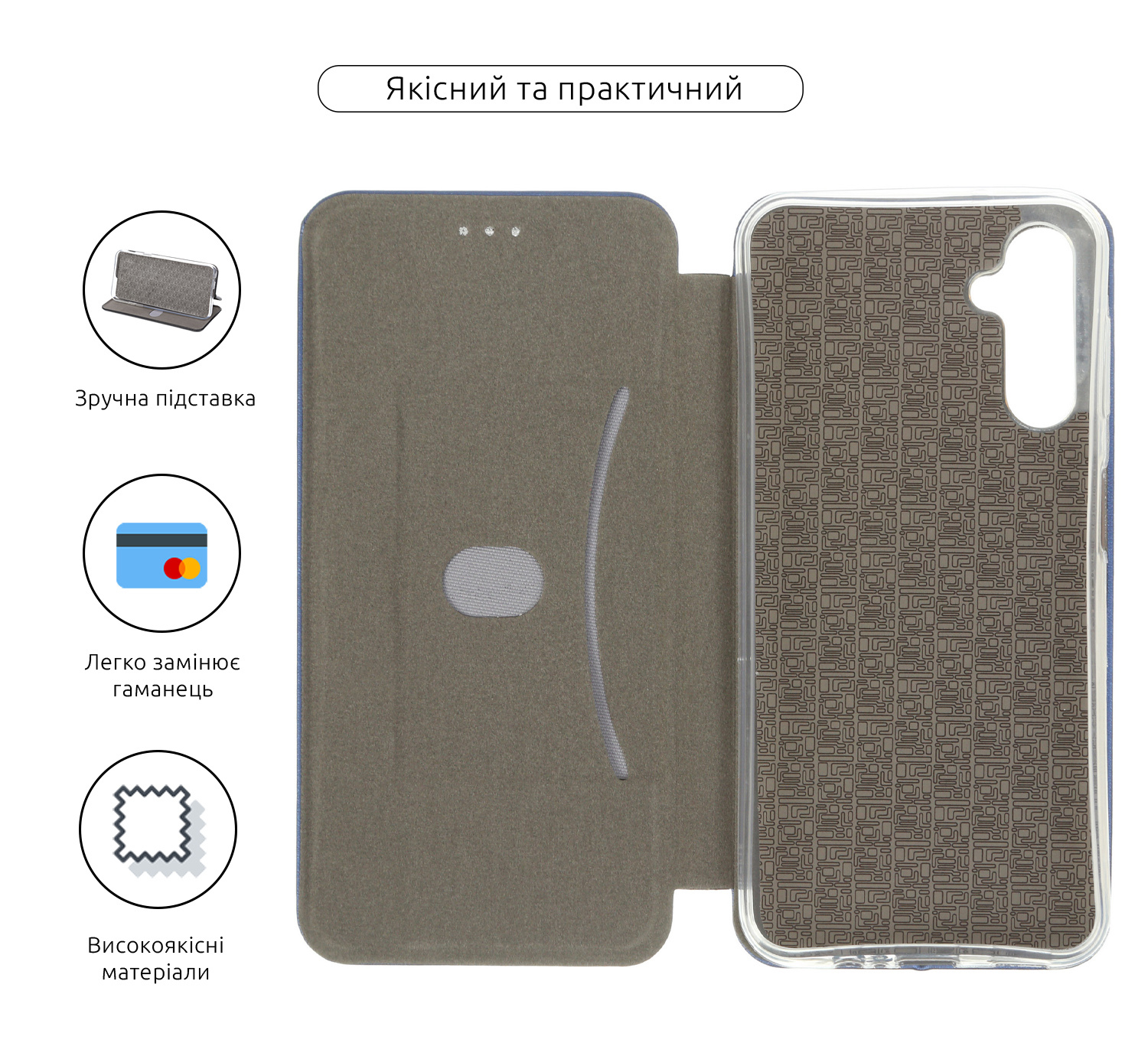 Чехол-книжка ArmorStandart G-Case для Samsung A14 4G / A14 5G Blue (ARM66157) фото3