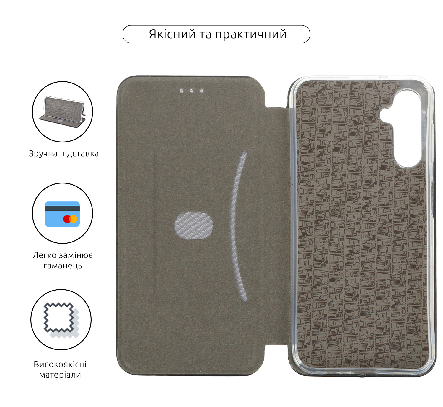 Чехол-книжка ArmorStandart G-Case для Samsung A14 4G / A14 5G Black (ARM66158) фото3