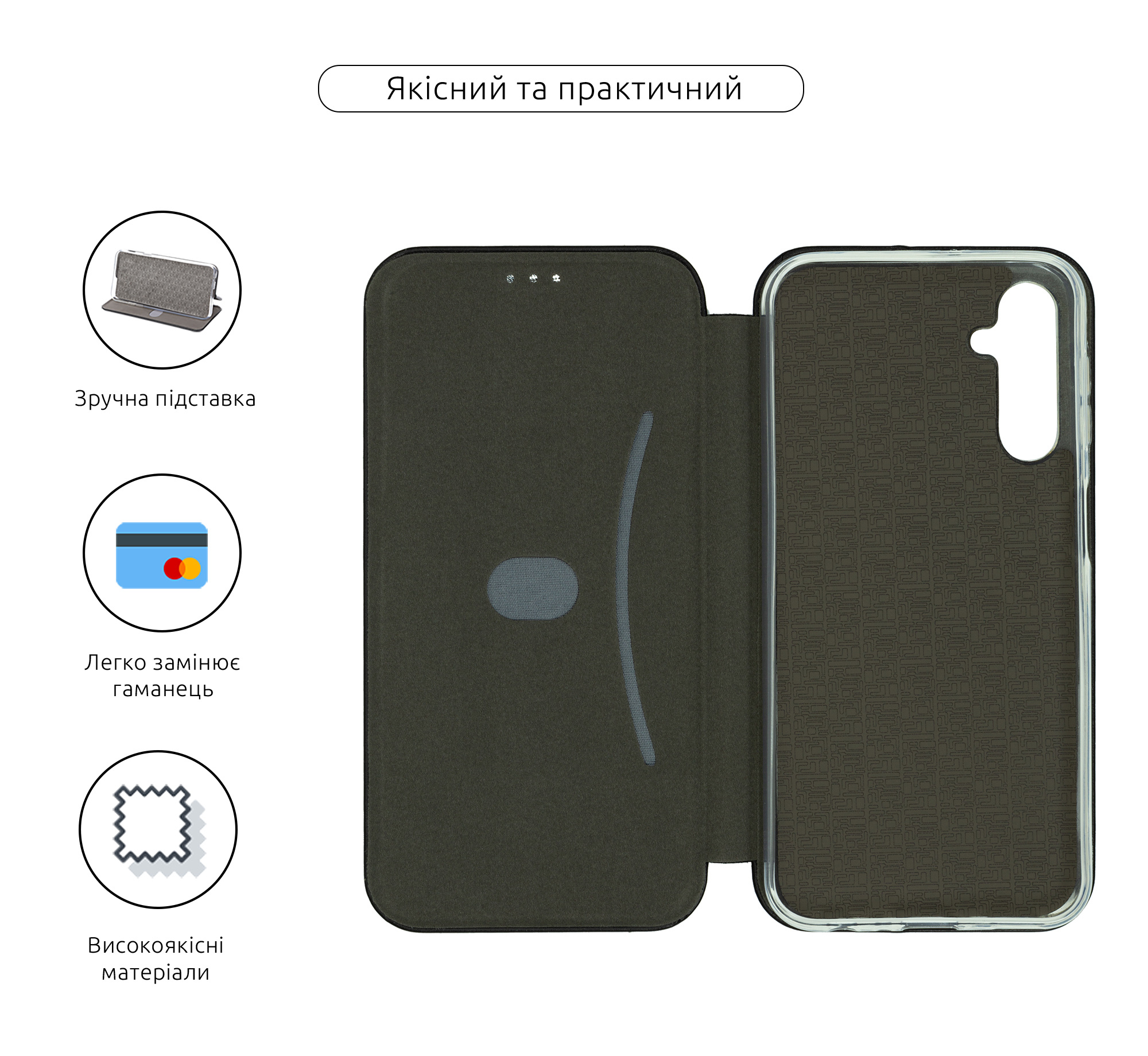 Чехол-книжка ArmorStandart G-Case для Samsung A24 4G (A245) Black (ARM68000) фото3