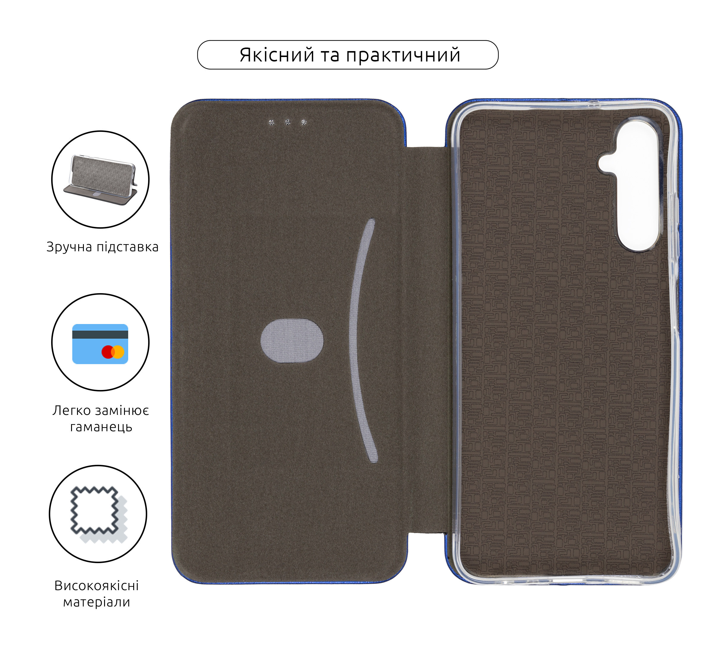 Чехол-книжка ArmorStandart G-Case для Samsung A05s (A057) Blue (ARM72571) фото3