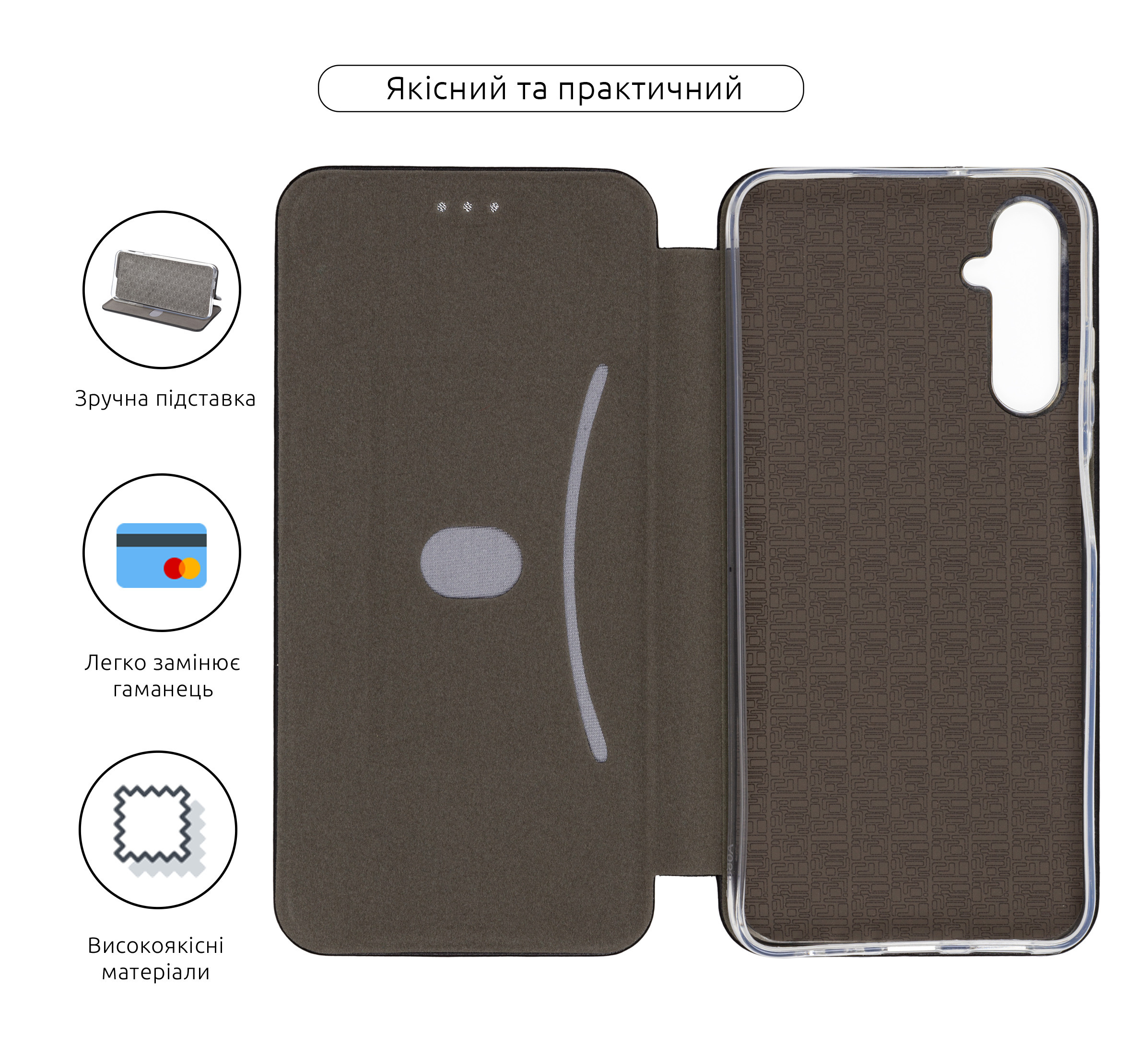 Чехол-книжка ArmorStandart G-Case для Samsung A05s (A057) Black (ARM72572) фото3