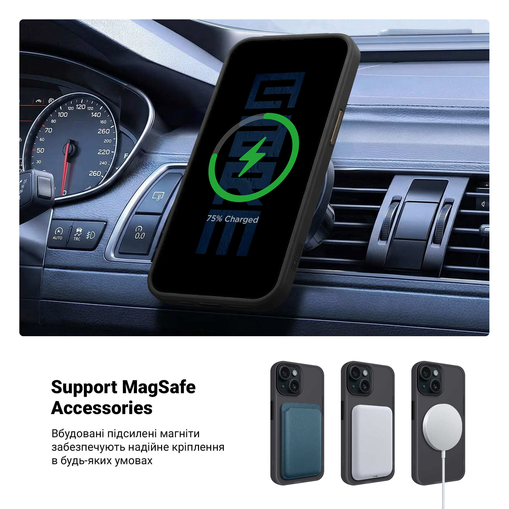 Чехол ArmorStandart Uniq Magsafe для Apple iPhone 15 Black (ARM75265) фото4