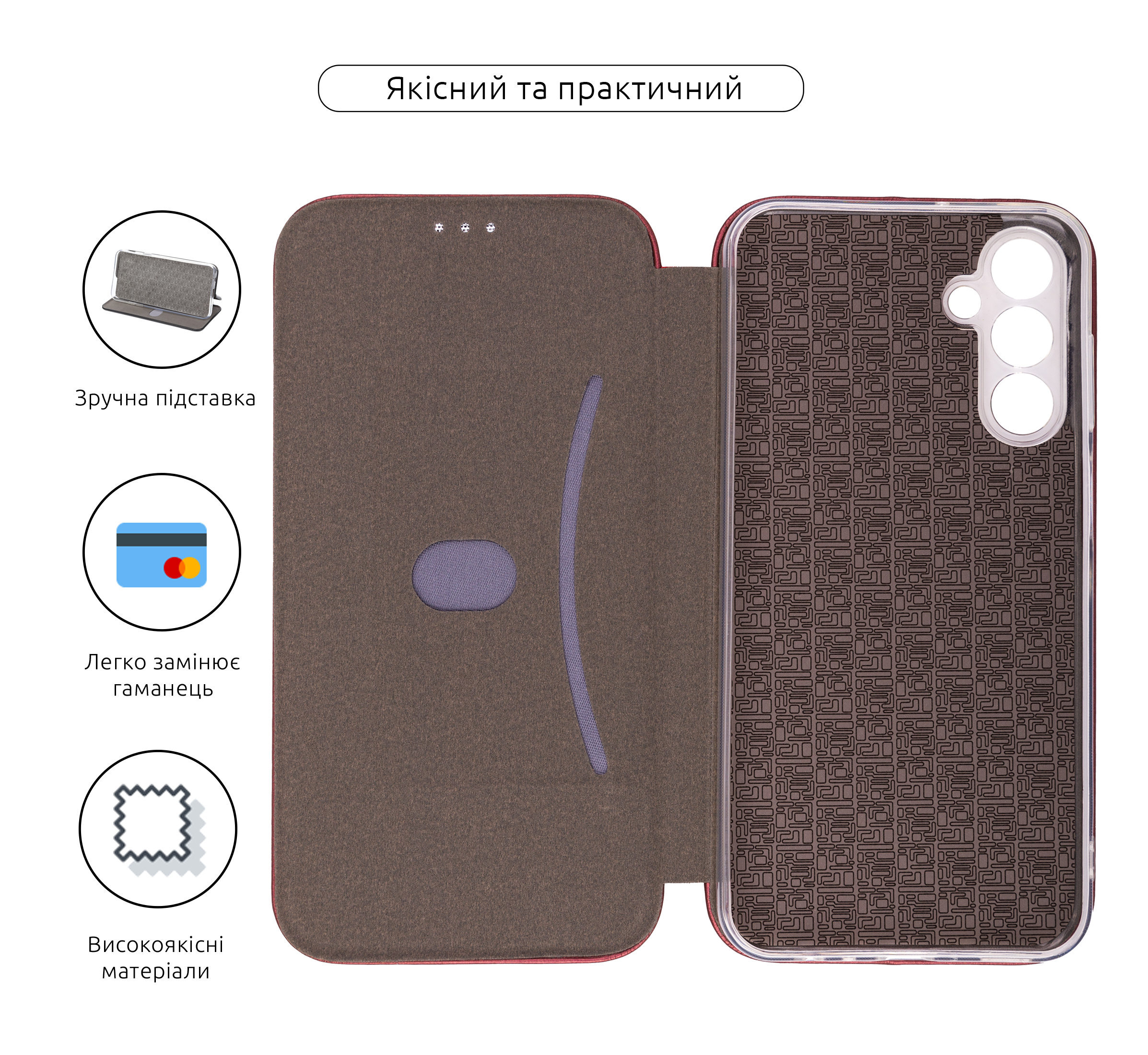 Чехол-книжка ArmorStandart G-Case для Samsung M15 5G (M156) Marsala (ARM76383) фото3