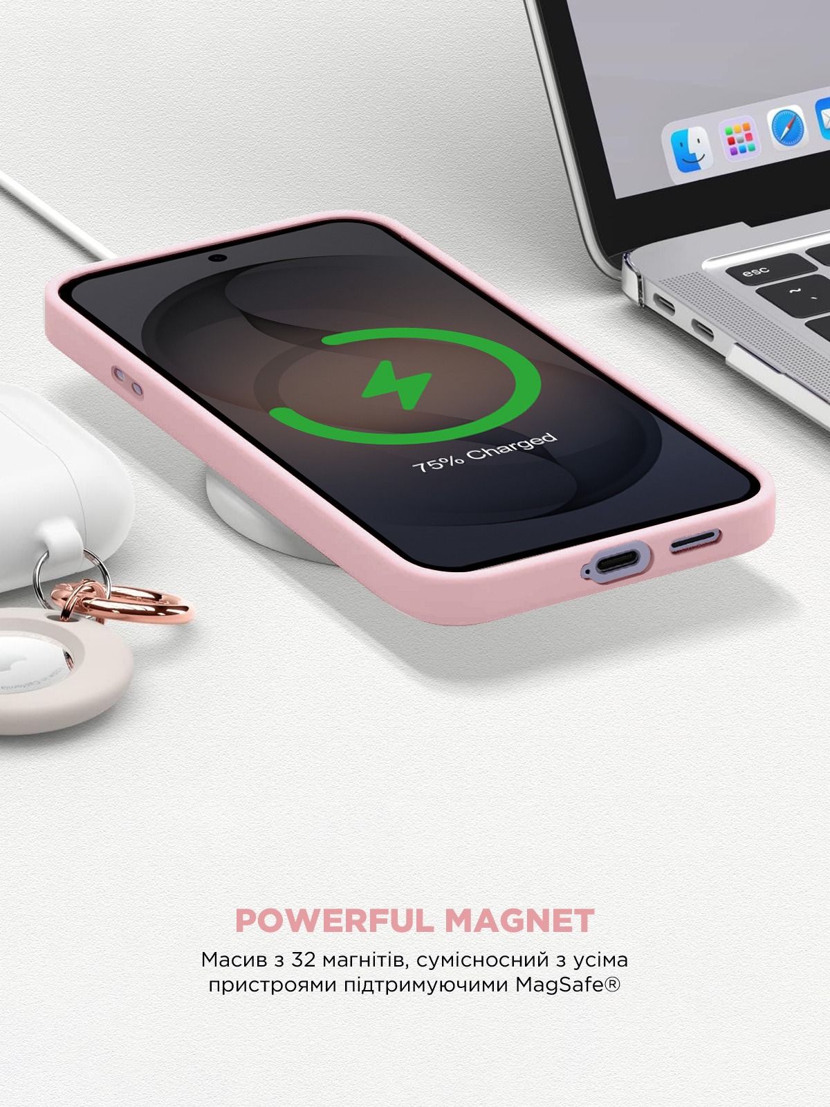 Чехол ArmorStandart ICON2 MagCase для Samsung S26 5G Chalk Pink (ARM88796) фото8
