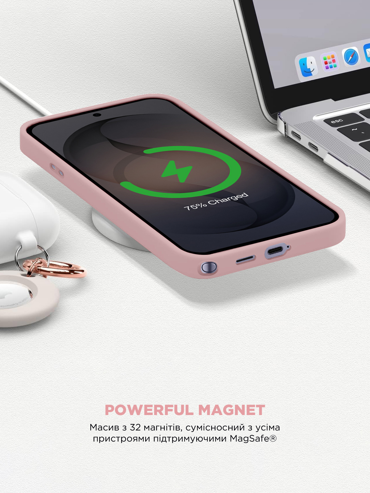 Чехол ArmorStandart ICON2 MagCase для Samsung S26 Ultra 5G Chalk Pink (ARM88838) фото8