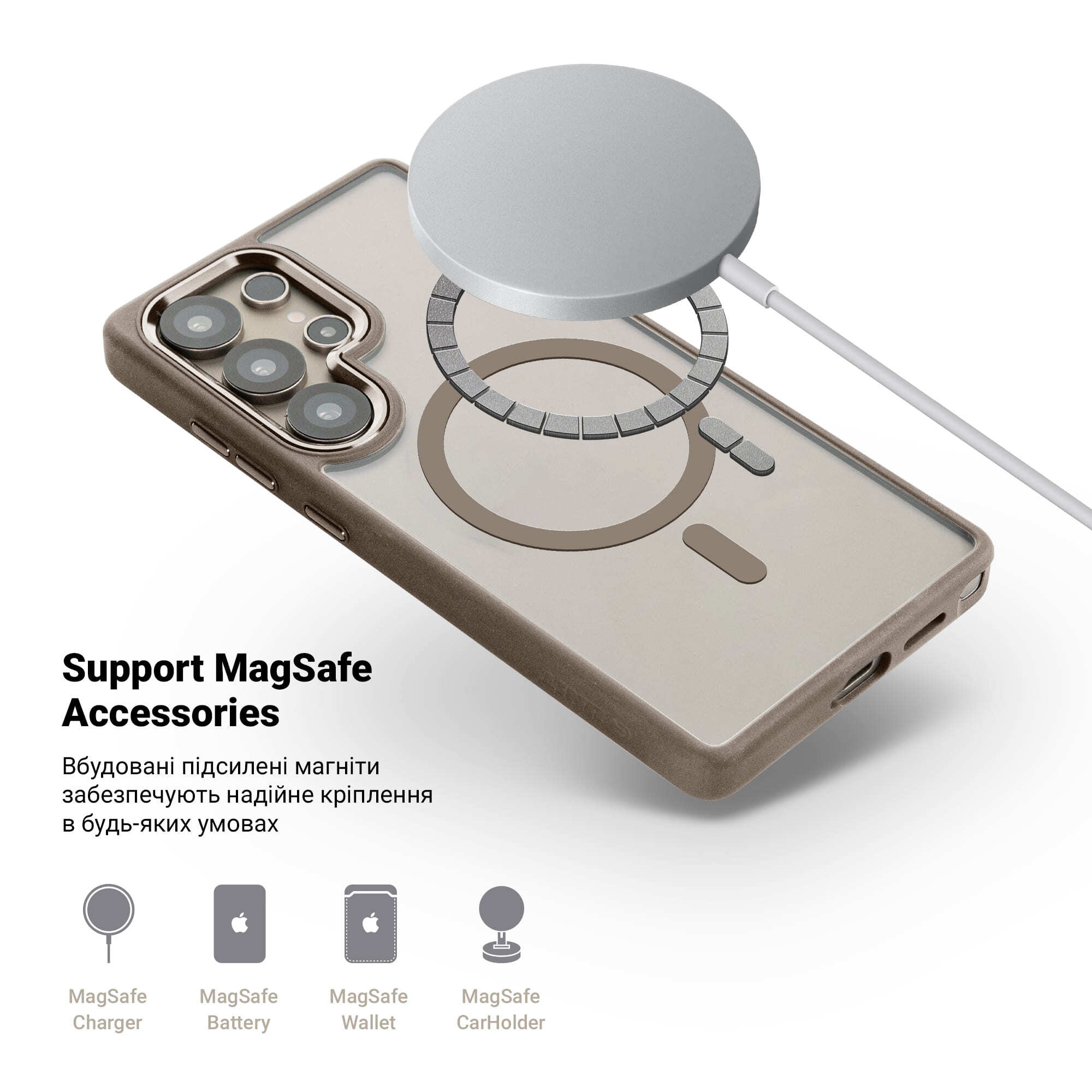 Чехол ArmorStandart Unit MagCase для Samsung S26 Ultra 5G Titanium Grey (ARM88840) фото4