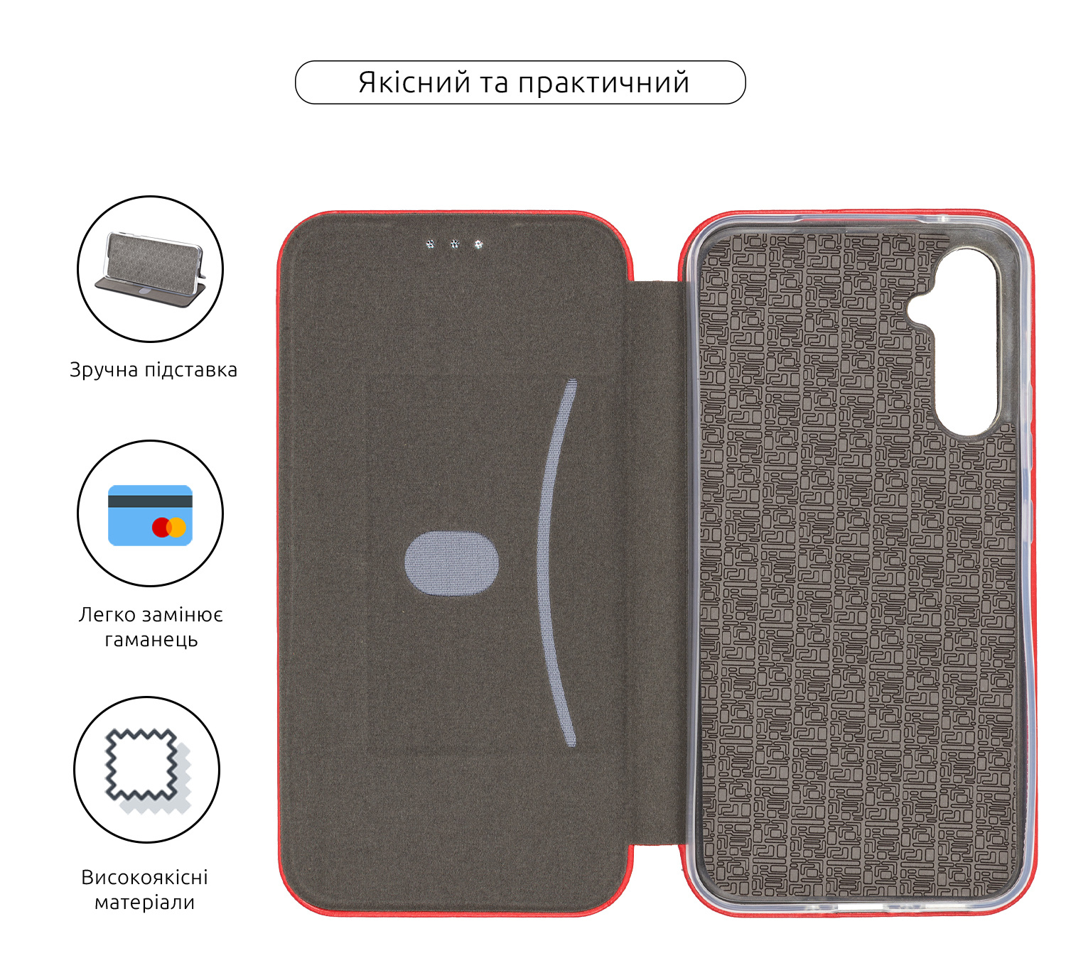 Чехол-книжка ArmorStandart G-Case для Samsung A34 5G (A346) Red (ARM72808) фото3