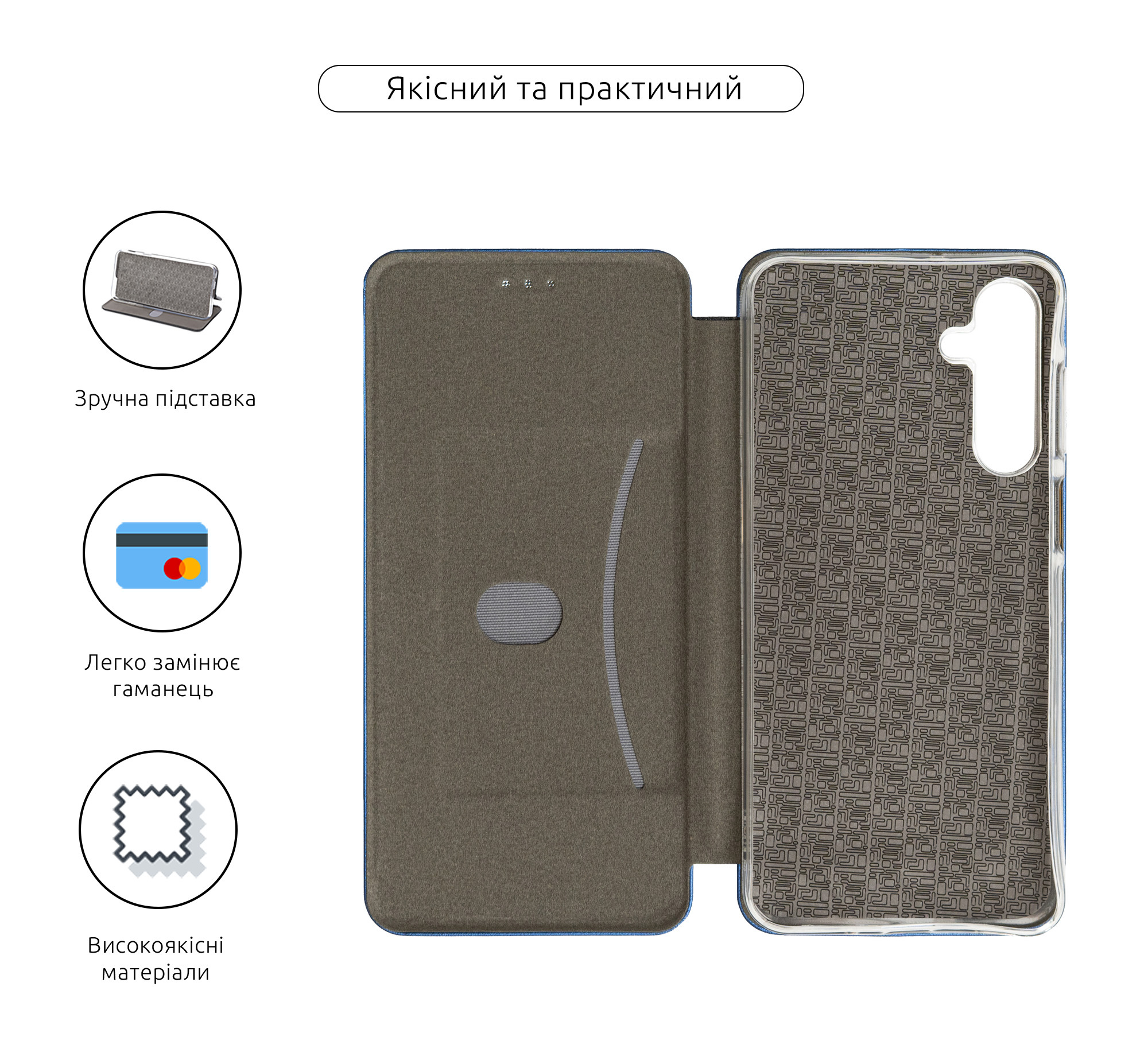Чехол-книжка ArmorStandart G-Case для Samsung A16 4G (A165) Blue (ARM92642) фото3