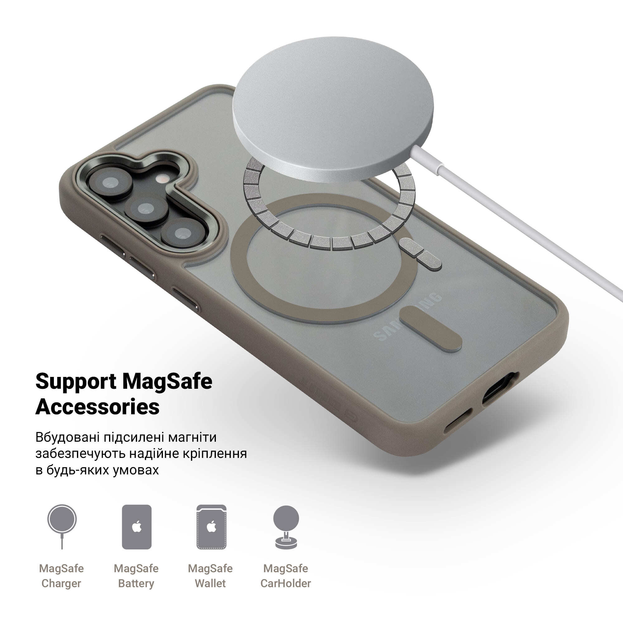 Чехол ArmorStandart Unit MagCase для Samsung S26 Plus 5G Titanium Grey (ARM89457) фото4