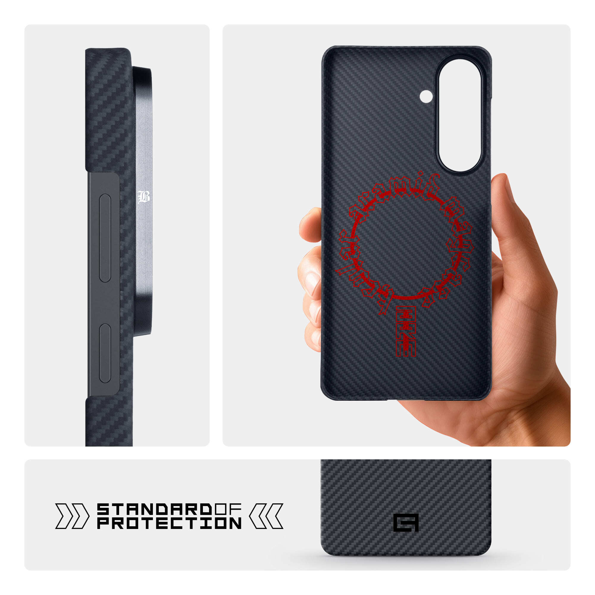 Чехол ArmorStandart BlackIcon Aramid Twill MagCase для Samsung S26 Plus Black (ARM90146) фото7