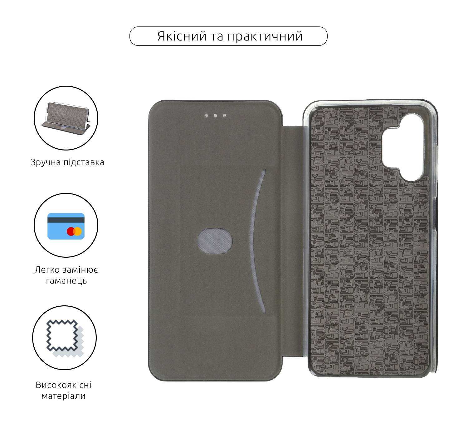 Чехол-книжка ArmorStandart G-Case для Samsung A13 4G (A135) Black (ARM63359) фото3