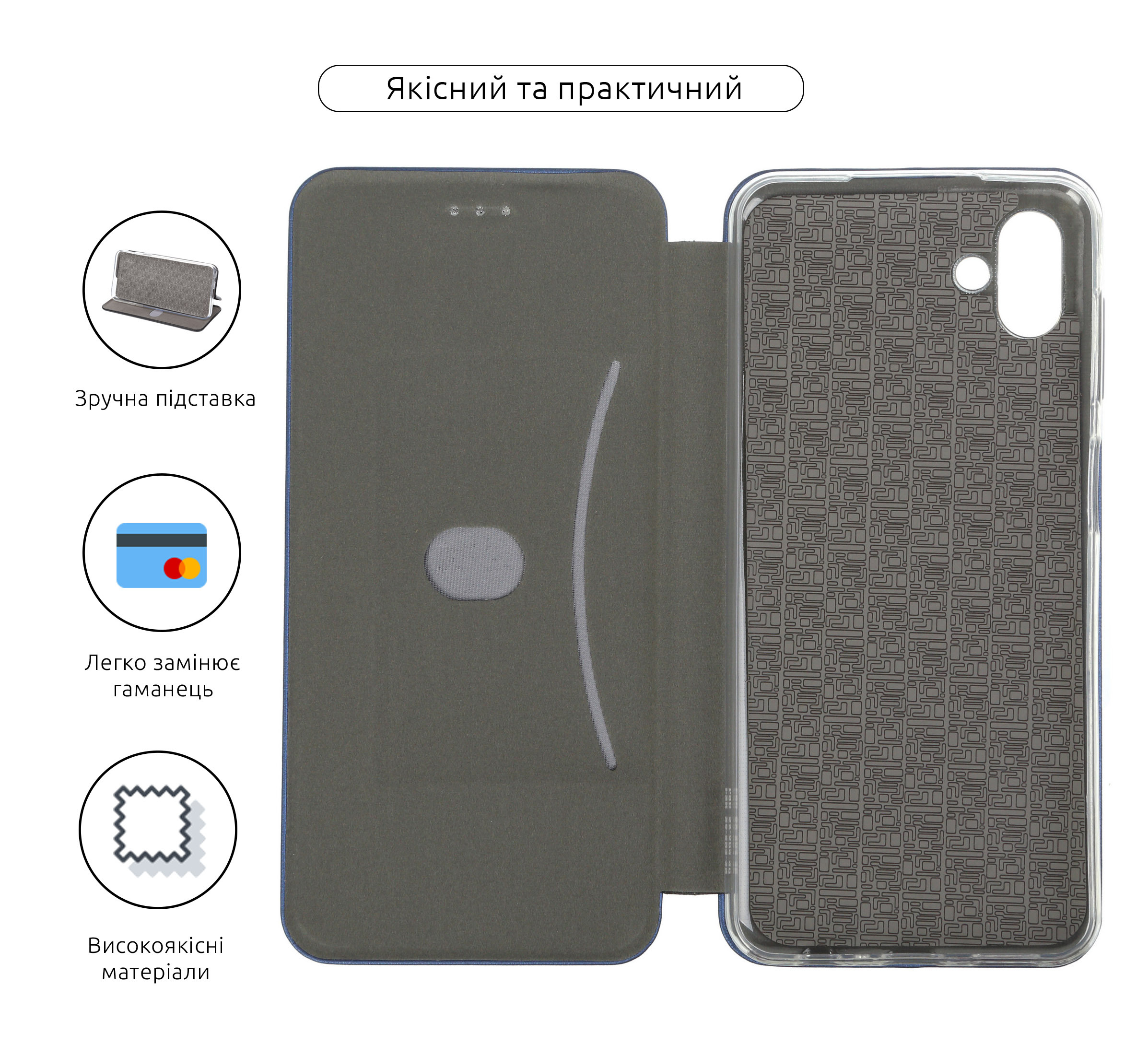 Чехол-книжка ArmorStandart G-Case для Samsung A04 (A045) Blue (ARM63912) фото3