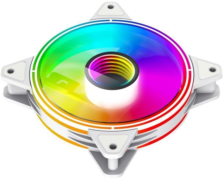 Вентилятор для корпуса 120 мм GAMEMAX White (FN-12Rainbow-Q-Infinity WT) фото3