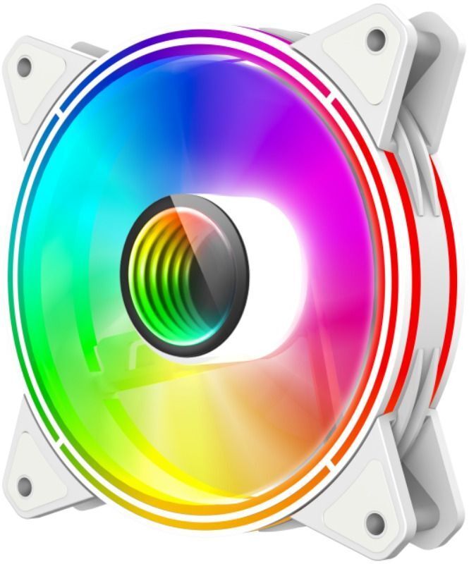 Вентилятор для корпуса 120 мм GAMEMAX White (FN-12Rainbow-Q-Infinity WT) фото2