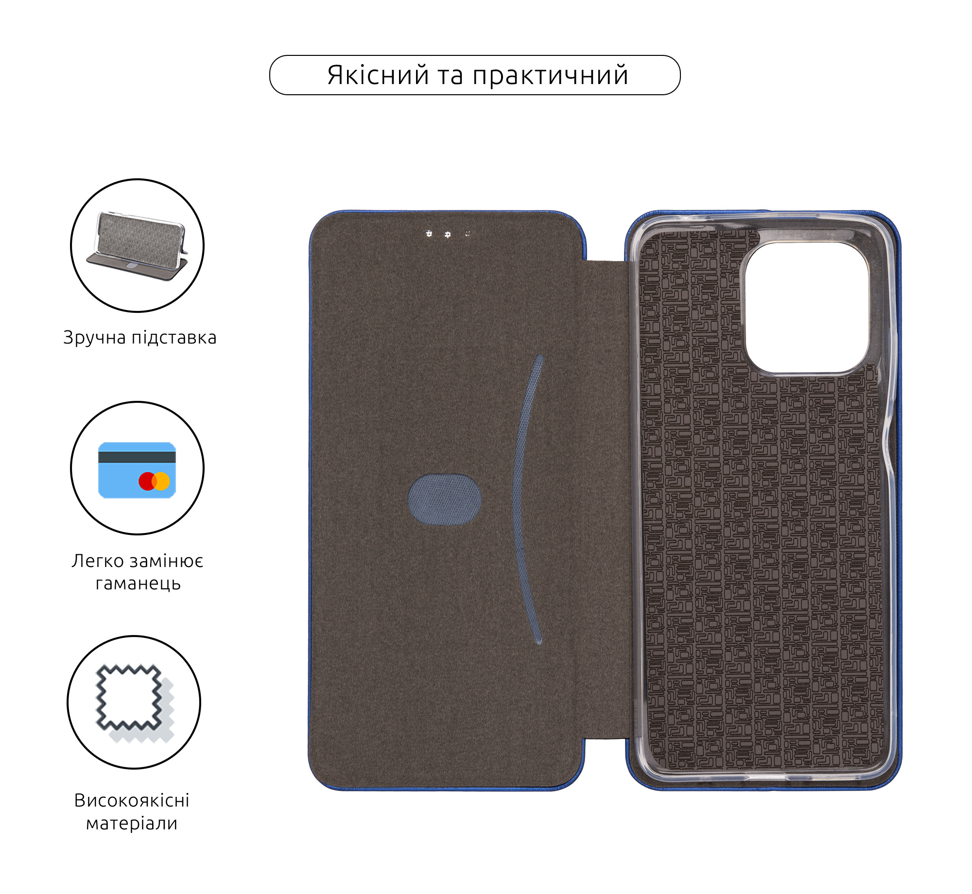 Чехол-книжка ArmorStandart G-Case для Motorola G15 Power Blue (ARM84854) фото3