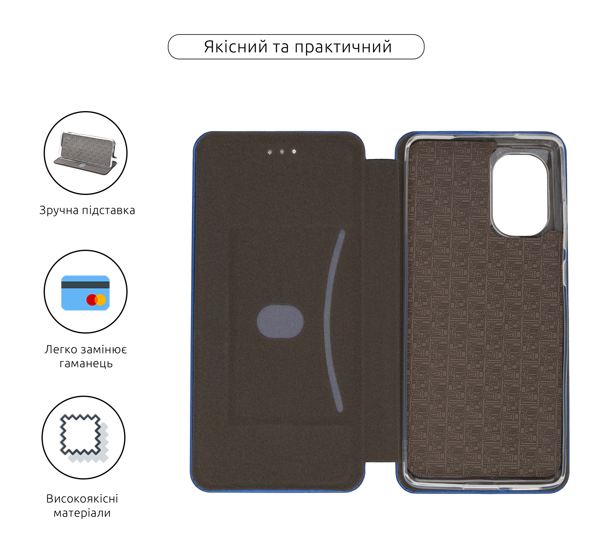 Чехол-книжка ArmorStandart G-Case для Motorola G85 5G Blue (ARM77319) фото3