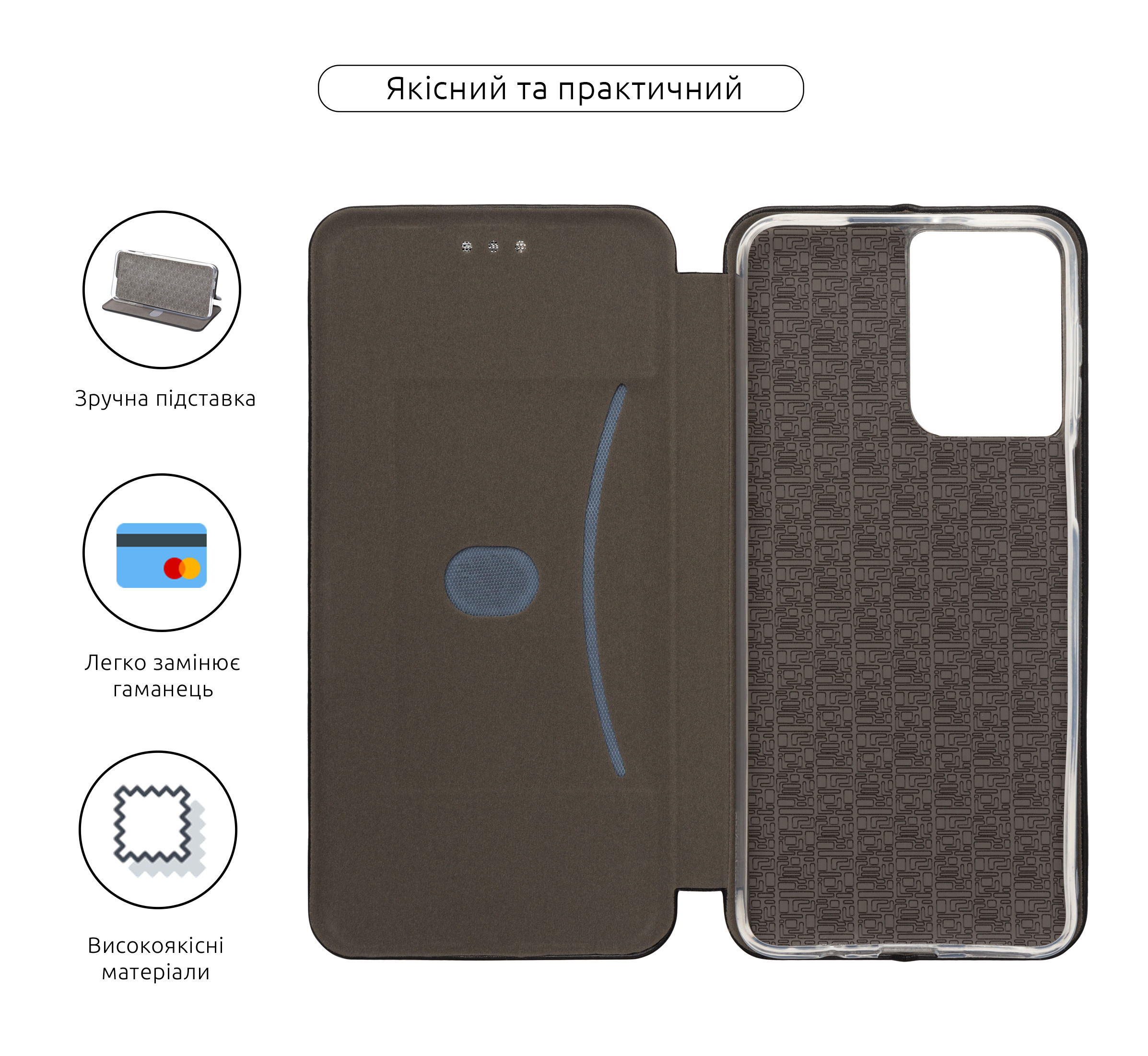 Чехол-книжка ArmorStandart G-Case для Motorola G55 5G Black (ARM81222) фото3