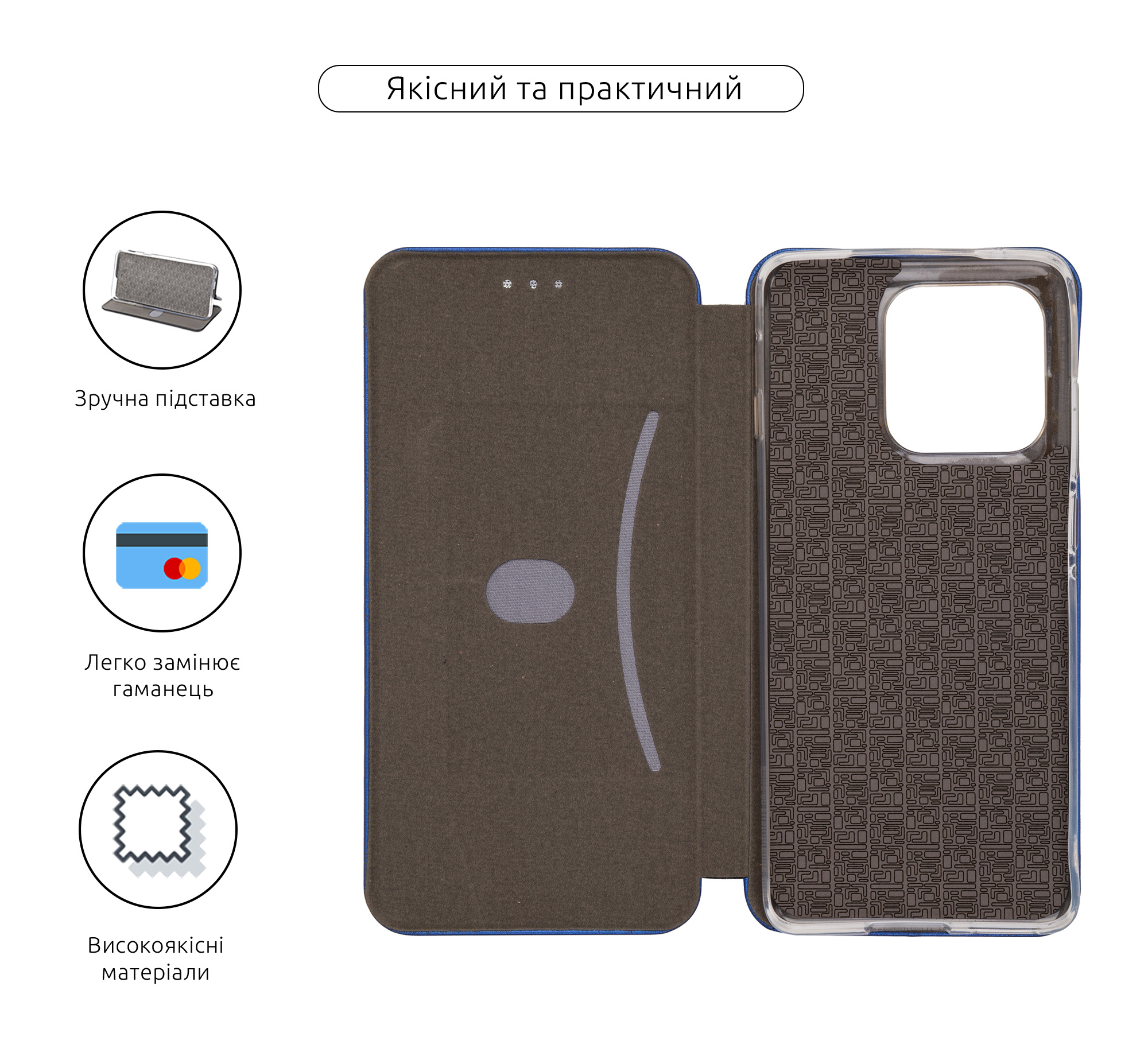 Чехол-книжка ArmorStandart G-Case для Motorola Edge 60 Fusion 5G Blue (ARM85402) фото3