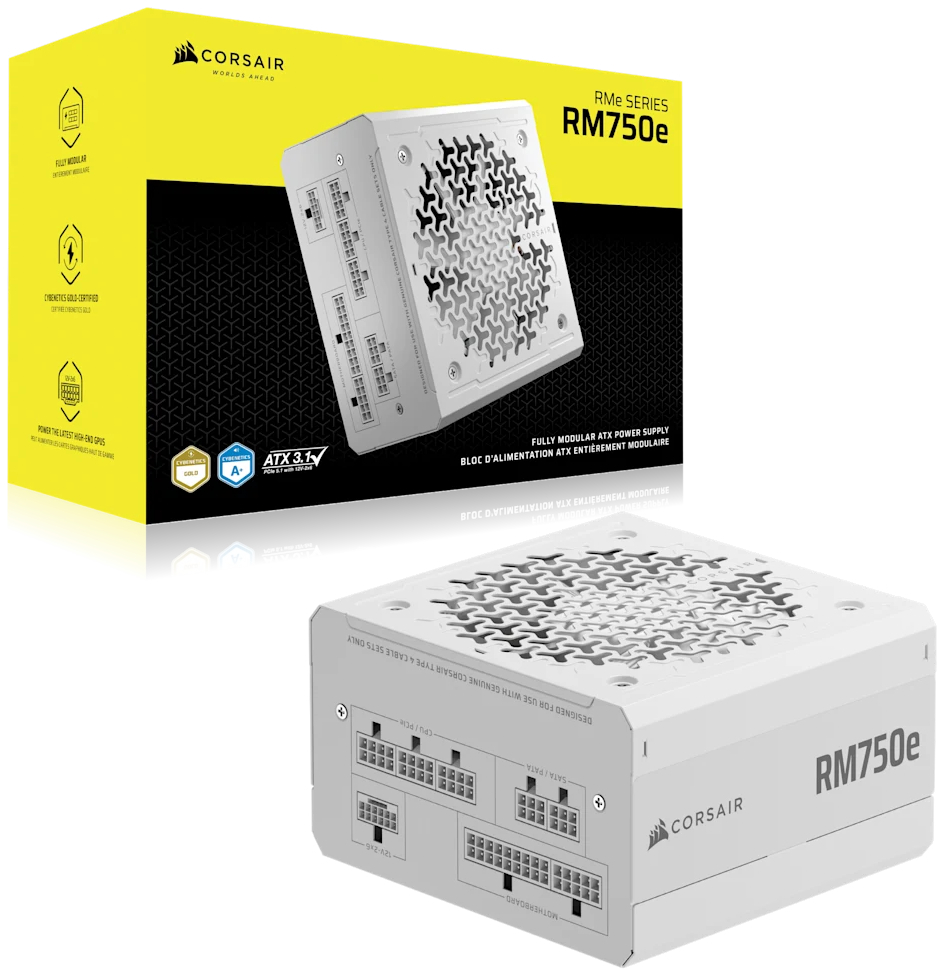 Блок питания Corsair RM750e 750W Gold White (CP-9020292-EU) фото