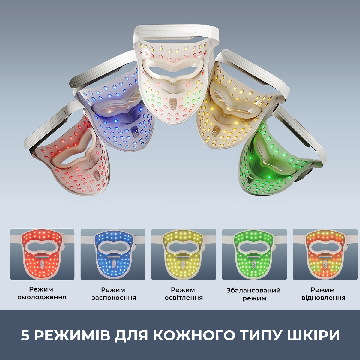 LED-маска для обличчя Dreame Chrona Photon Anti-Aging Skincare Mask (AB01A) фото4