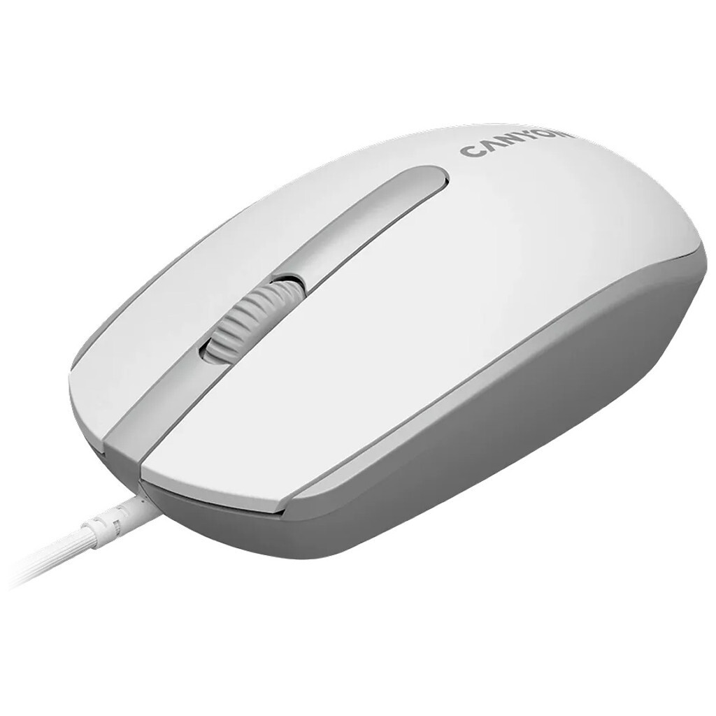 Мышь Canyon M-10 Wired White Grey (CNE-CMS10WG) фото2