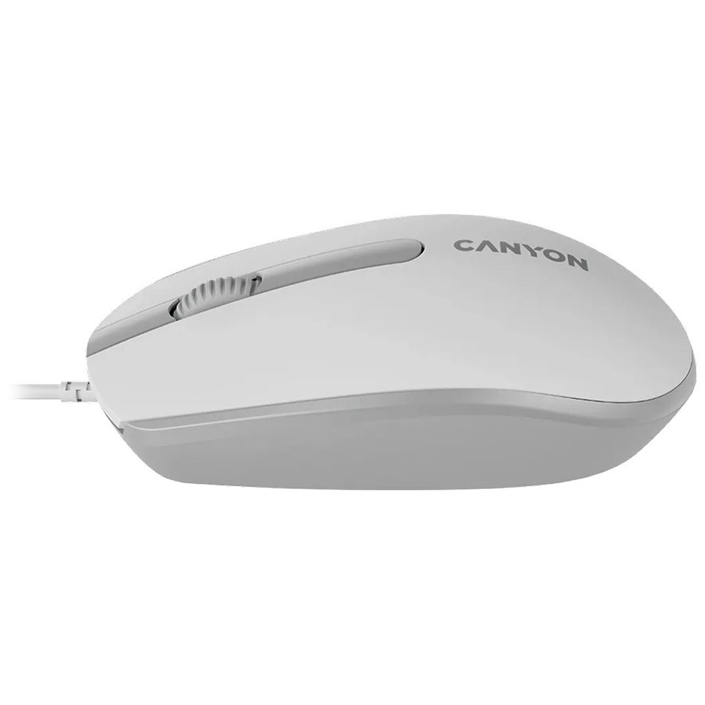 Мышь Canyon M-10 Wired White Grey (CNE-CMS10WG) фото4