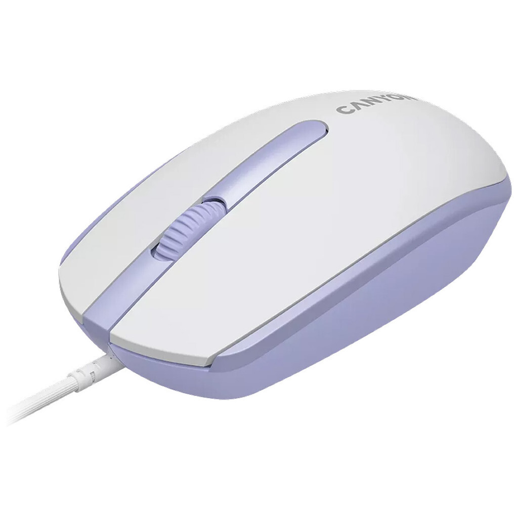 Мышь Canyon M-10 Wired White Lavender (CNE-CMS10WL) фото2