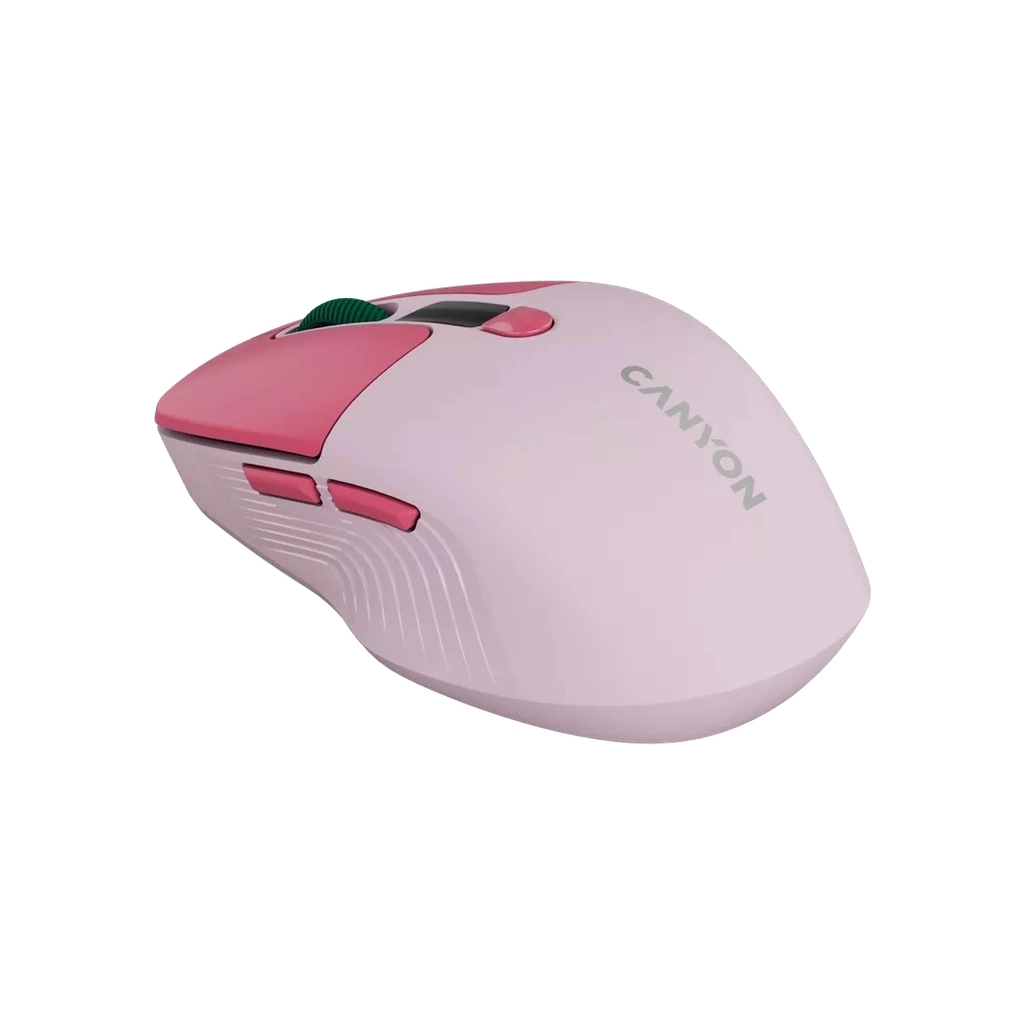 Мышь Canyon MW-26 LCD Silent Dual Mode Wireless Pink (CNS-CMSW26P) фото4