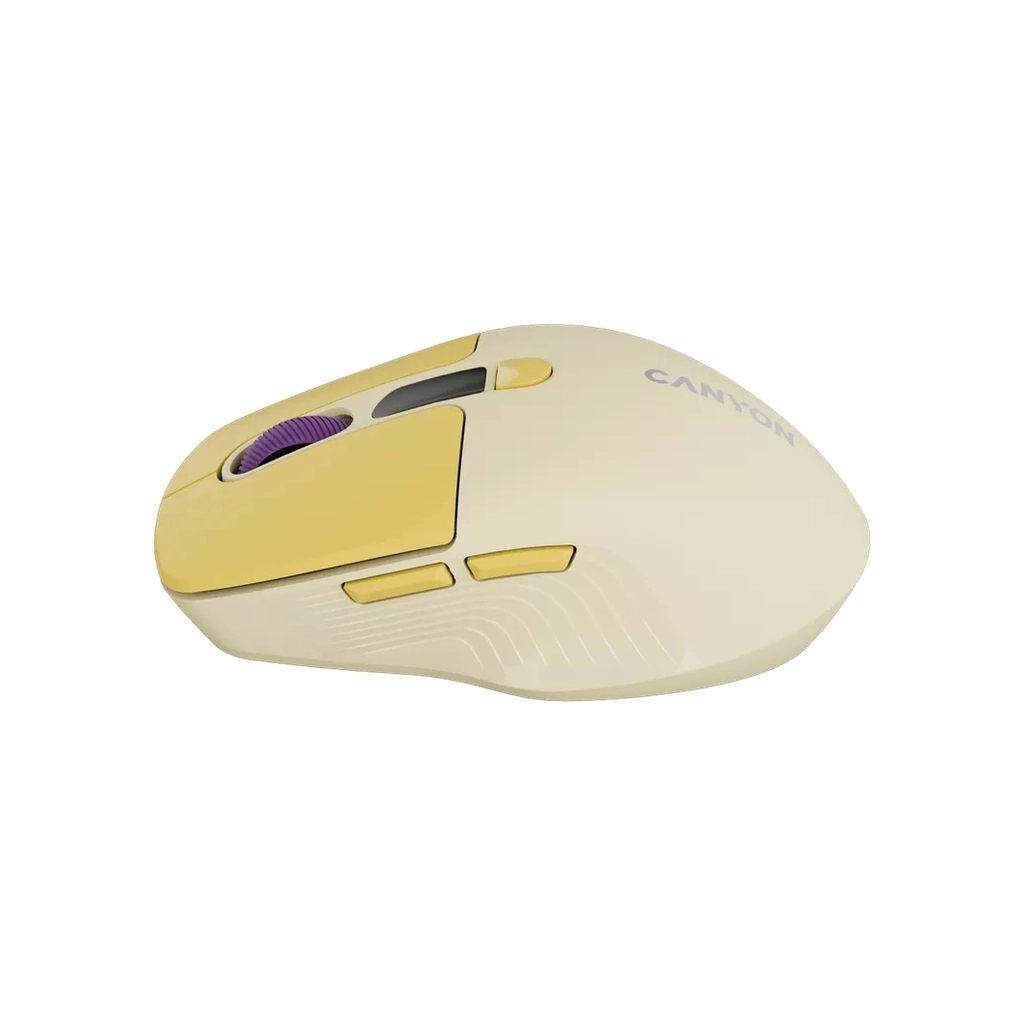 Мышь Canyon MW-26 LCD Silent Dual Mode Wireless Yellow (CNS-CMSW26Y) фото3