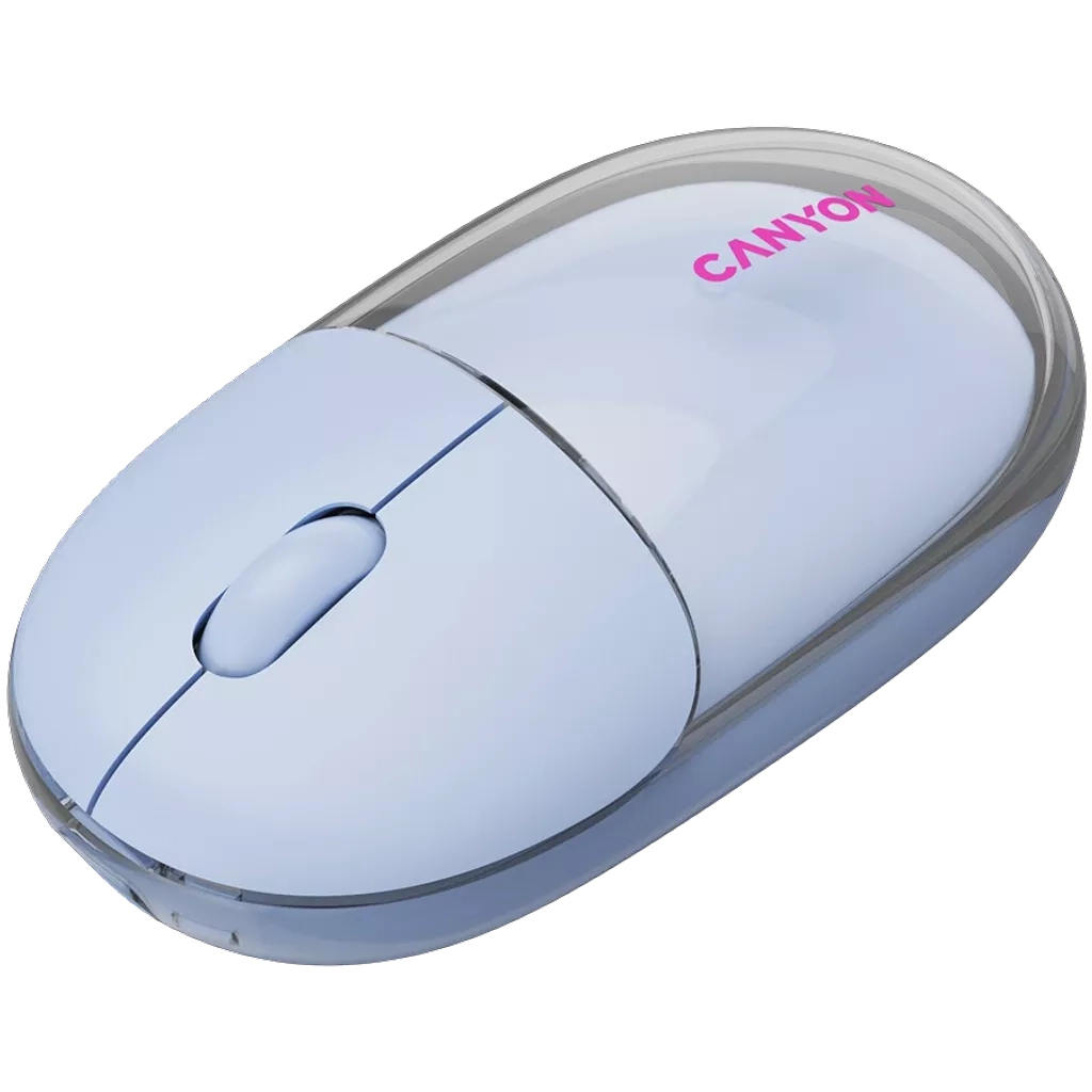 Мышь Canyon OnClick 24 Wireless Transparent Blue (CNS-CMSW24BL) фото5
