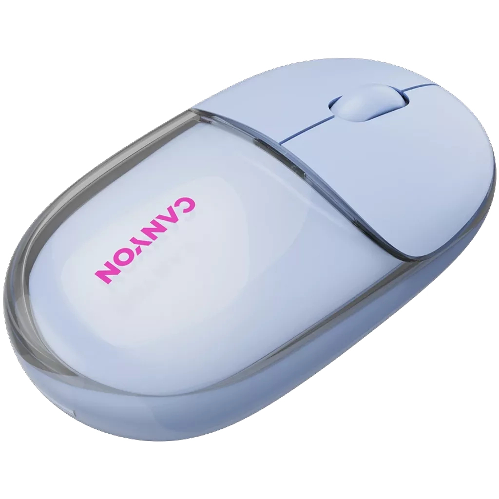 Мышь Canyon OnClick 24 Wireless Transparent Blue (CNS-CMSW24BL) фото6