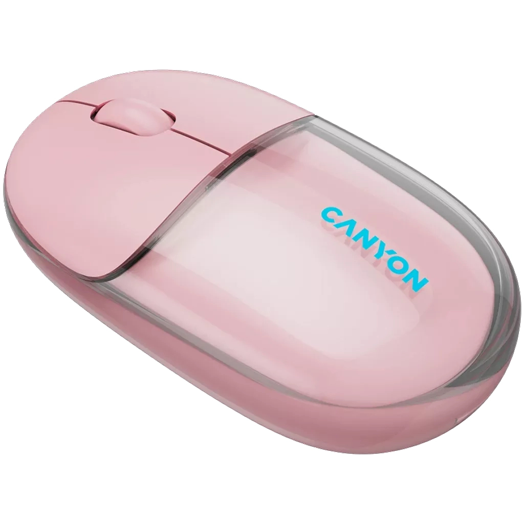 Мышь Canyon OnClick 24 Wireless Transparent Pink (CNS-CMSW24P) фото3