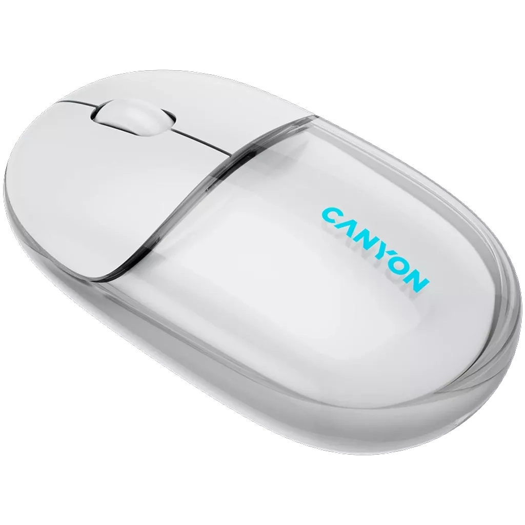 Мышь Canyon OnClick 24 Wireless Transparent White (CNS-CMSW24W) фото3