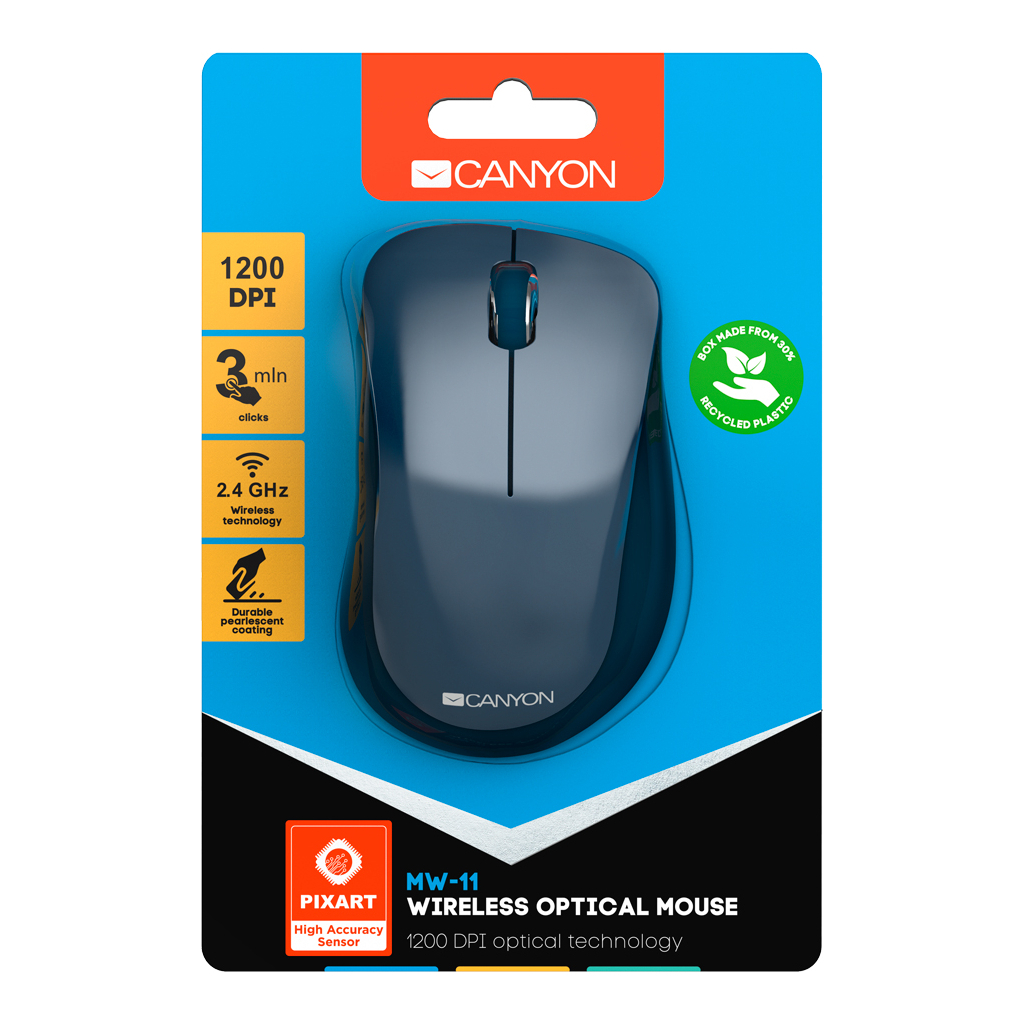 Мышь Canyon MW-11 Wireless Blue (CNE-CMSW11BL) фото6
